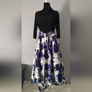 Party Dress R&M Richard Women High Low  Floral Size 12 New Out Tags Style A-Line